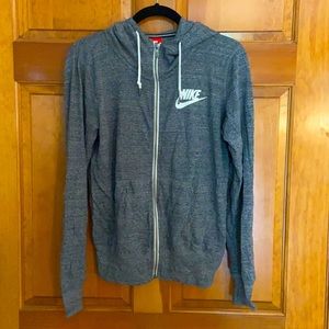 Grey Zip-Up Hoodie by Nike